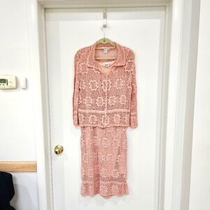 Crochet Dress and Matching Sweater